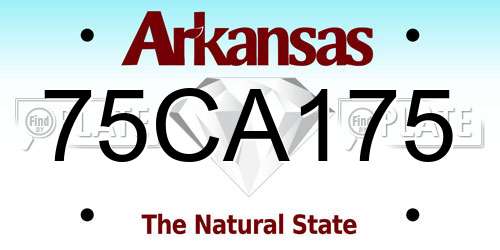 75CA175 Arkansas License Plate