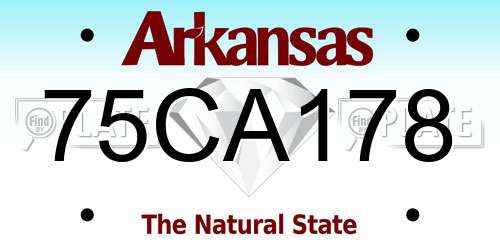 75CA178 Arkansas License Plate
