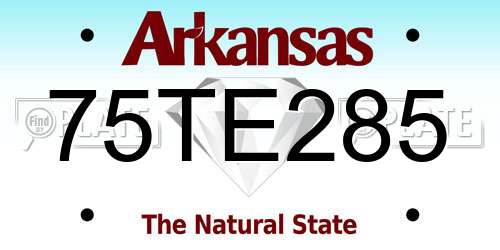 75TE285 Arkansas License Plate