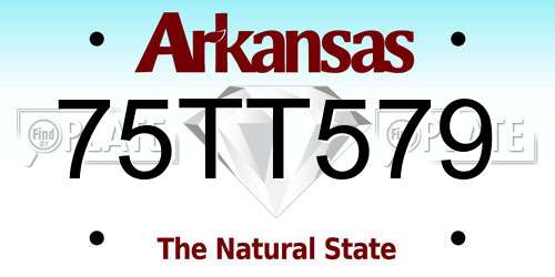75TT579 Arkansas License Plate