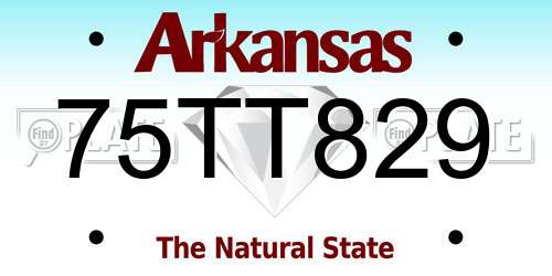 75TT829 Arkansas License Plate
