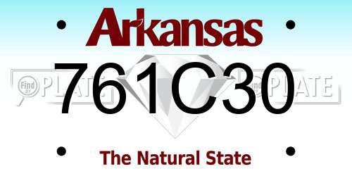 761C30 Arkansas License Plate