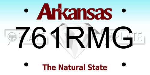 761RMG Arkansas License Plate