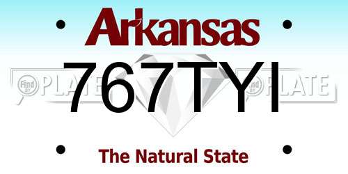 767TYI Arkansas License Plate