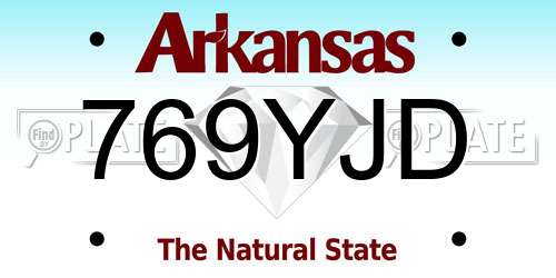 769YJD Arkansas License Plate