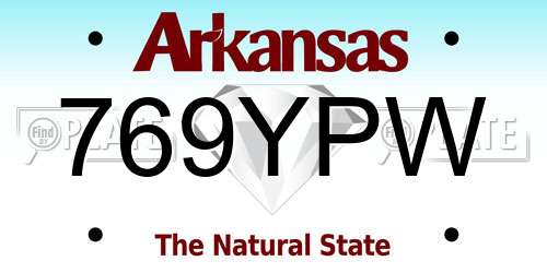 769YPW Arkansas License Plate