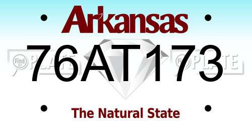 76AT173 Arkansas License Plate
