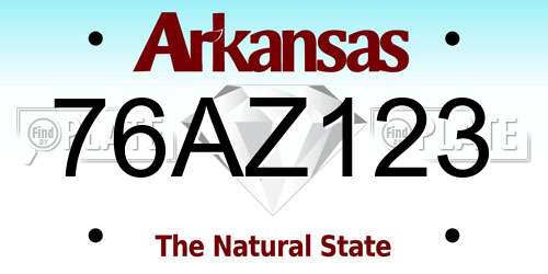 76AZ123 Arkansas License Plate