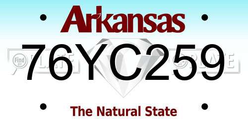 76YC259 Arkansas License Plate