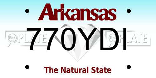 770YDI Arkansas License Plate