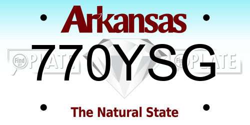 770YSG Arkansas License Plate