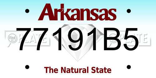 77191B5 Arkansas License Plate