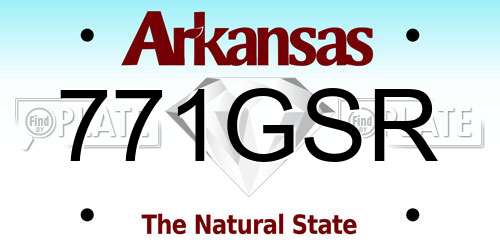 771GSR Arkansas License Plate