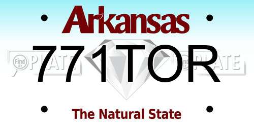 771TOR Arkansas License Plate