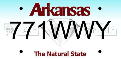 771WWY Arkansas License Plate