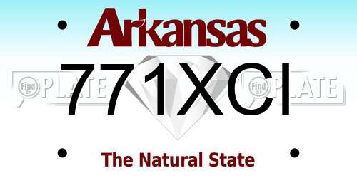 771XCI Arkansas License Plate