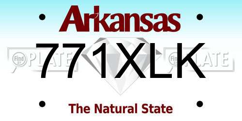 771XLK Arkansas License Plate