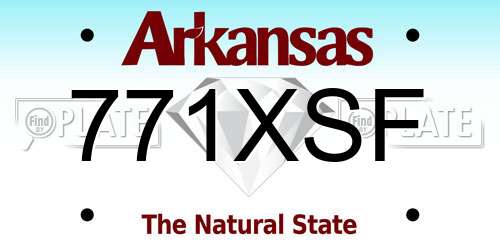 771XSF Arkansas License Plate