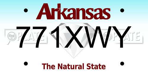 771XWY Arkansas License Plate