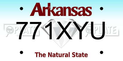 771XYU Arkansas License Plate