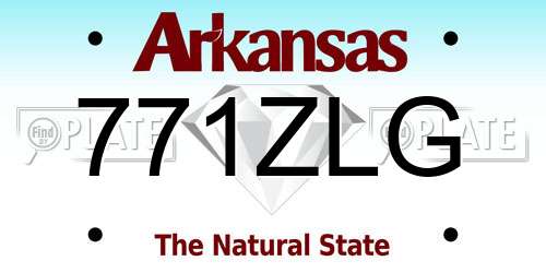771ZLG Arkansas License Plate