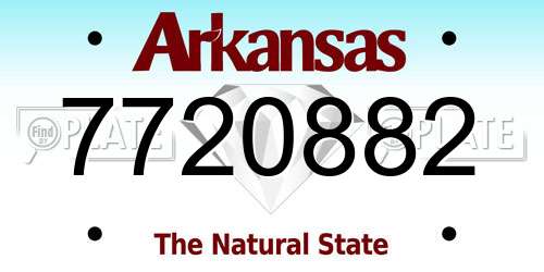 7720882 Arkansas License Plate