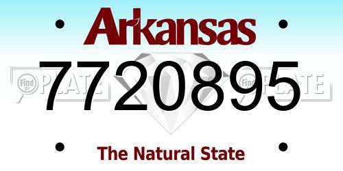 7720895 Arkansas License Plate