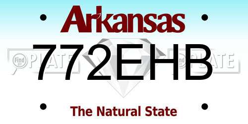 772EHB Arkansas License Plate