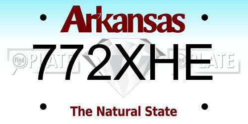 772XHE Arkansas License Plate