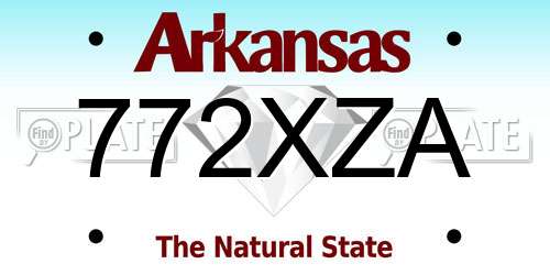 772XZA Arkansas License Plate