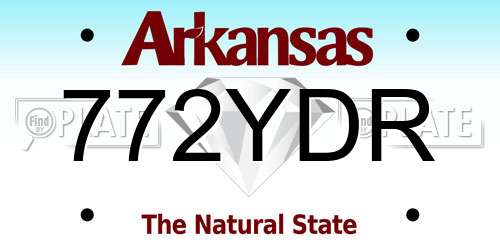 772YDR Arkansas License Plate