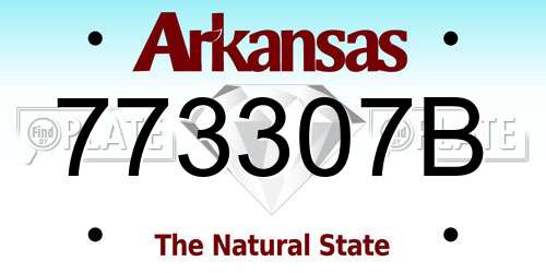 773307B Arkansas License Plate