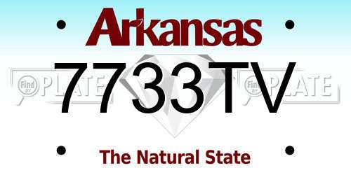 7733TV Arkansas License Plate