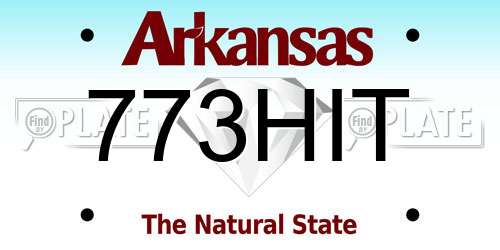 773HIT Arkansas License Plate