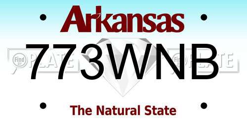 773WNB Arkansas License Plate
