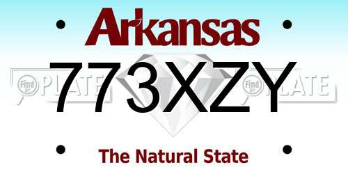 773XZY Arkansas License Plate