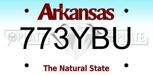 773YBU Arkansas License Plate