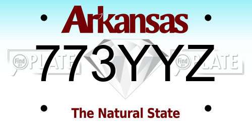 773YYZ Arkansas License Plate