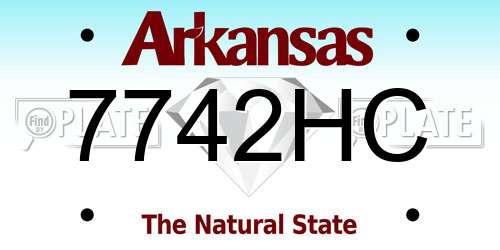 7742HC Arkansas License Plate