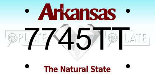7745TT Arkansas License Plate