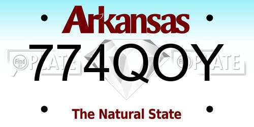 774QOY Arkansas License Plate