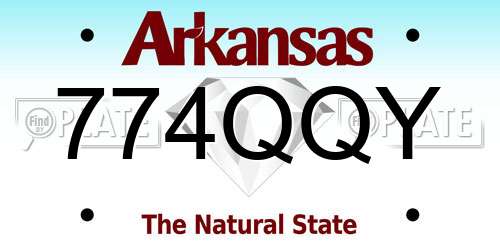 774QQY Arkansas License Plate