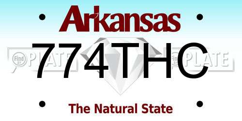 774THC Arkansas License Plate
