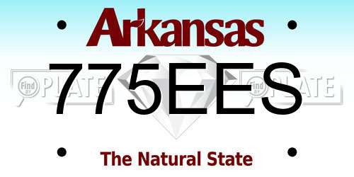 775EES Arkansas License Plate