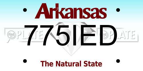 775IED Arkansas License Plate