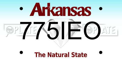 775IEO Arkansas License Plate