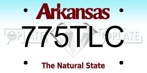 775TLC Arkansas License Plate