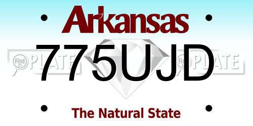 775UJD Arkansas License Plate