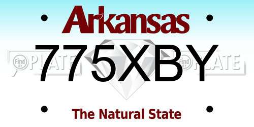 775XBY Arkansas License Plate