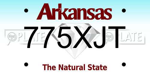 775XJT Arkansas License Plate
